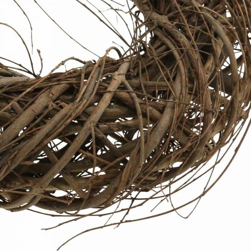 Product Decorative wreath Ø30cm branches and vines Braided elm branches natural