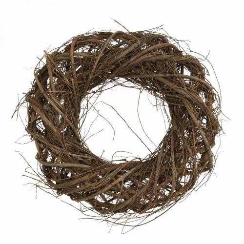 Product Decorative wreath Ø30cm branches and vines Braided elm branches natural