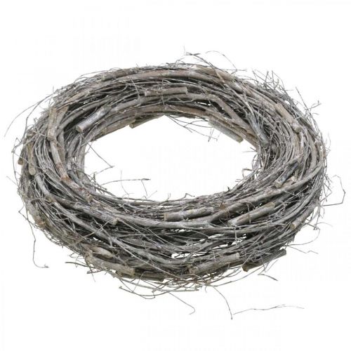 Floristik24 Deco wreath white Ø40cm elm, vine spring decoration natural wreath
