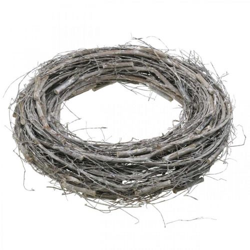 Floristik24 Deco wreath white Ø40cm elm, vine spring decoration natural wreath