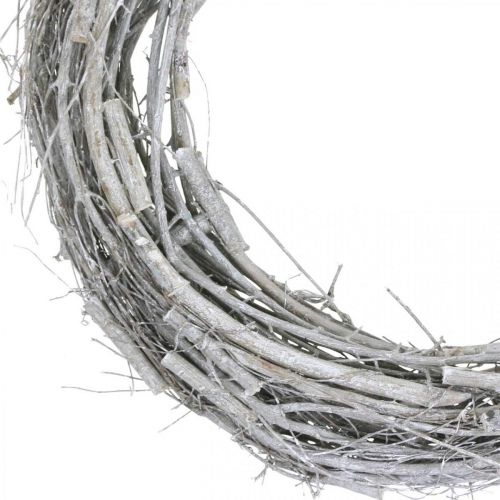 Product Deco wreath Ø50cm whitened elm branches with vines door wreath large