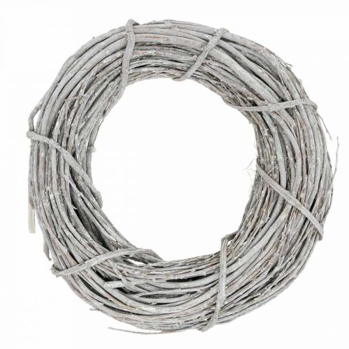 Floristik24 Deco wreath whitewashed Ø35cm Shabby Chic door wreath table decoration