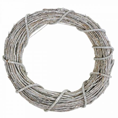 Product Deco wreath whitewashed natural wreath door wreath Shabby Chic Ø42cm