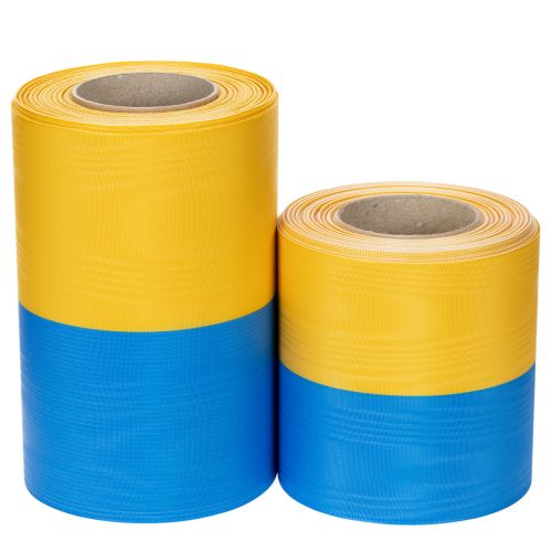 Blue and yellow moiré wreath ribbons, various widths, 25m buy online | Floristik24.co.uk