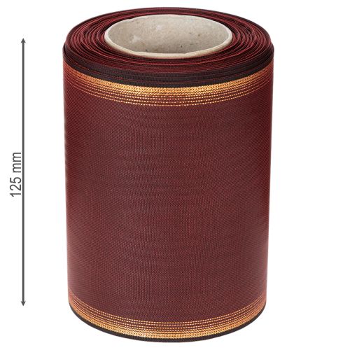 Wreath ribbon Bordeaux Moiré 125mm decorative ribbon | Floristik24.co.uk