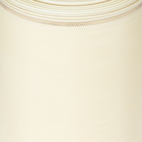 Product Cream-colored wreath ribbon with gold edge, supersatin, 125mm wide, 25m long - Waterproof, ideal for computer printing &amp; environmentally friendly