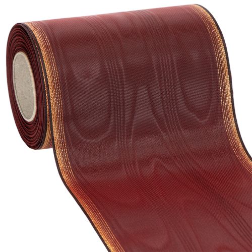 Wreath ribbon Moiré 150mm Bordeaux taffeta ribbon decoration buy online | Floristik24.co.uk