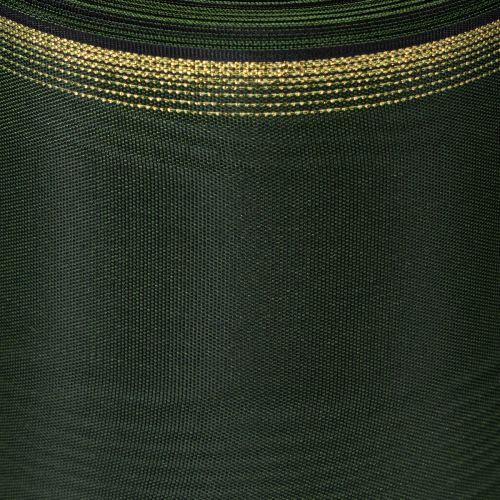 Product Moiré wreath ribbon 200mm dark green with pearl edge and taffeta weave - decorative ribbon for celebrations and funeral floristry, 25m