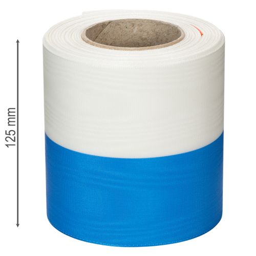Product Moiré blue and white wreath ribbon, 100mm decorative taffeta ribbon