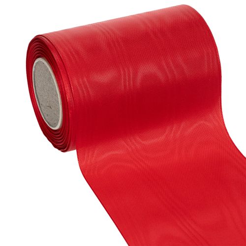Floristik24 Red wreath ribbon 125mm x 25m - Ribbon for funeral floristry, lettering &amp; decoration