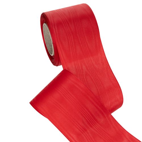 Product Red wreath ribbon 75mm x 25m - Funeral floristry &amp; decoration, Robust ribbon for lettering