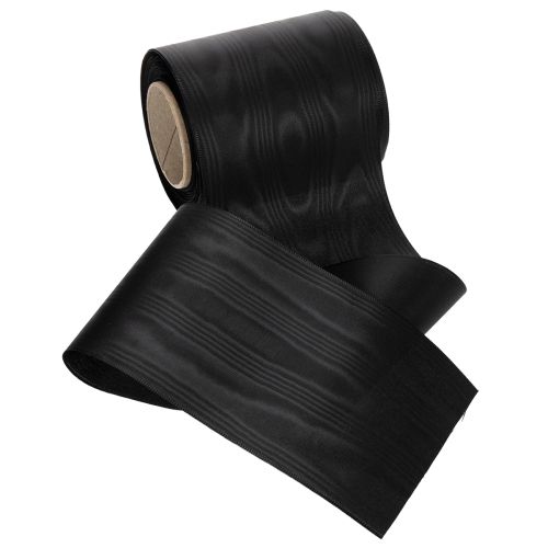 Black wreath ribbon 100mm 25m - mourning ribbon, bow ribbon, decorative ribbon, floristry supplies | Floristik24.co.uk