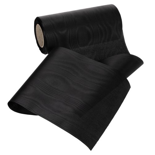 Black wreath ribbon 200mm 25m for funeral floristry, weatherproof and printable | Floristik24.co.uk