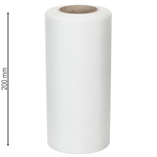 White wreath ribbon, 200mm wide, 25m roll, mourning ribbon, bow ribbon, decorative ribbon for funeral floristry and occasions | Floristik24.co.uk