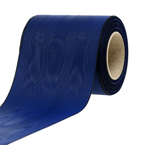 Floristik24 Wreath ribbon blue 100mm 25m