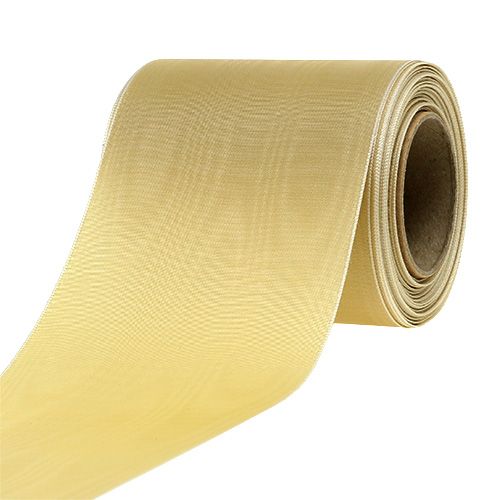 Floristik24 Wreath ribbon gold 100mm 25m