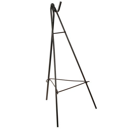 Floristik24 Wreath holder standing with hook black metal easel H56cm