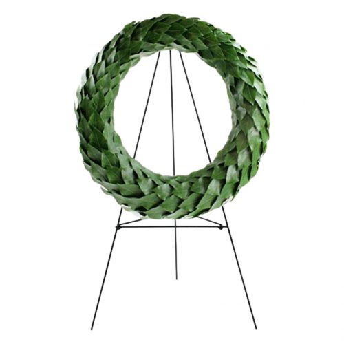 Product Wreath stand painted dark green 65.5cm