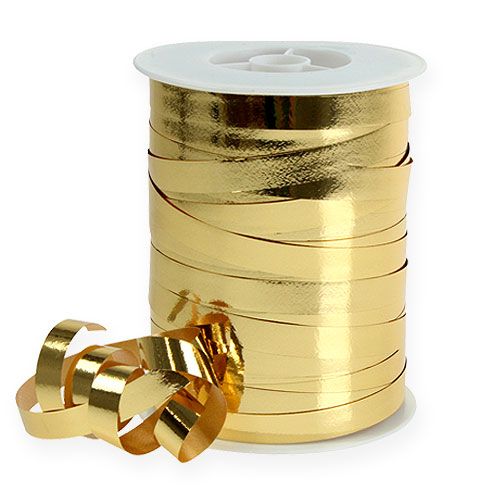 Floristik24 Gathering ribbon shiny 10mm 250m gold