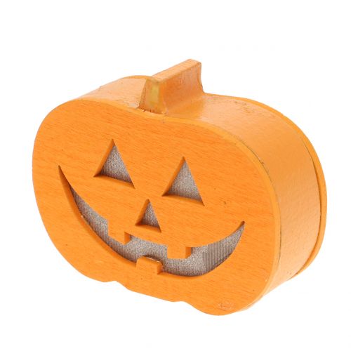 Floristik24 Pumpkin decoration with light 8.5cm 4pcs