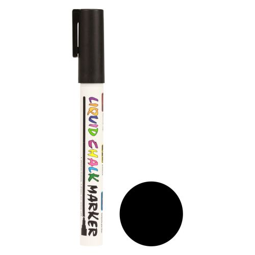Floristik24 Chalk marker chalk pen black water soluble 3mm 1 pc