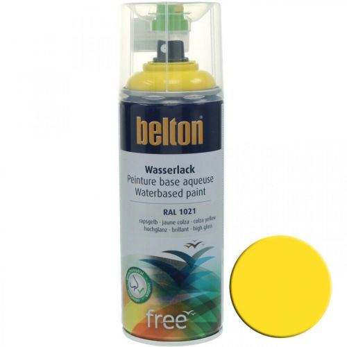 Product Belton free water varnish yellow high gloss spray rapeseed yellow 400ml