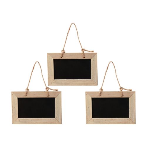 Floristik24 Chalkboards for hanging wooden board natural 15x10cm 5pcs