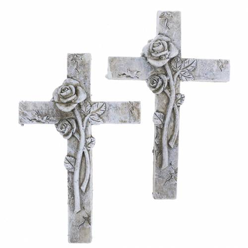 Floristik24 Grave decoration cross 7.5cm x 11cm 4 pieces
