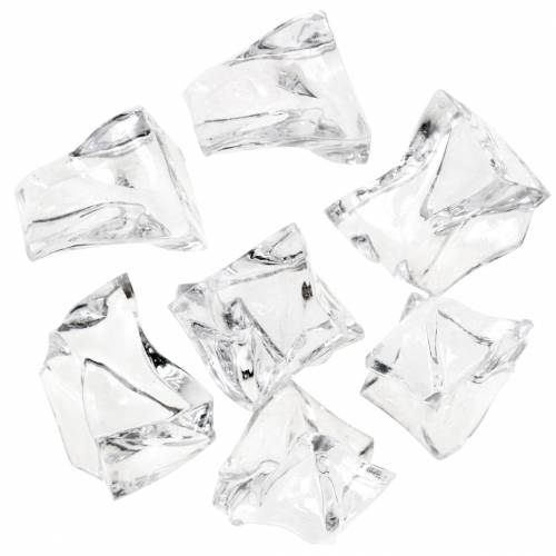 Floristik24 Decorative ice cube clear 3cm - 4cm 500g