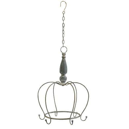 Floristik24 Crown for hanging gray Ø30cm H45,5cm