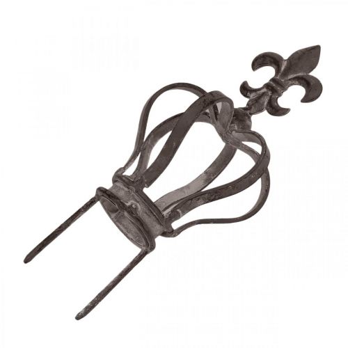 Floristik24 Garden decoration, metal crown, decorative plug, metal decoration antique look