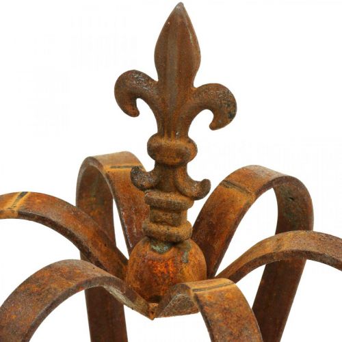Floristik24 Vintage decoration crown rust metal decoration Ø20cm H28cm