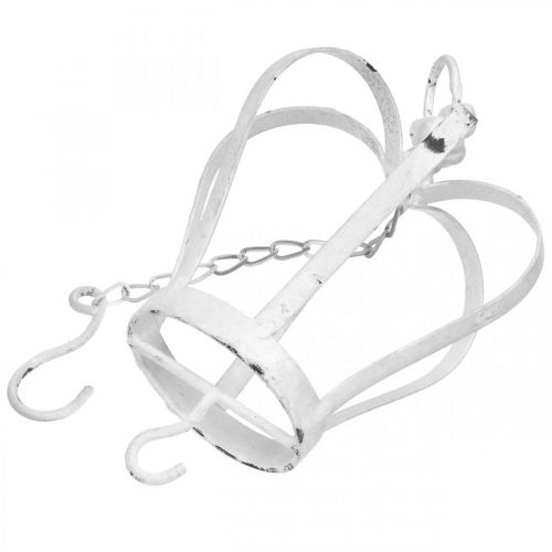 Product Decorative crown for hanging white shabby chic H20cm