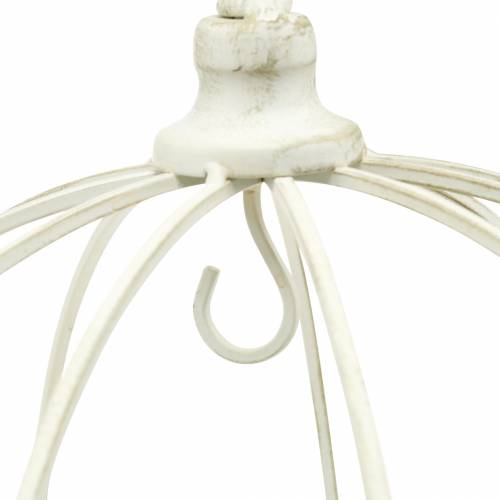 Floristik24 Decorative crown with hook for hanging white Ø29cm