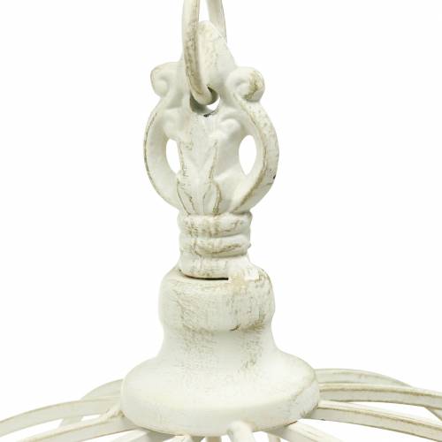 Floristik24 Decorative crown with hook for hanging white Ø29cm