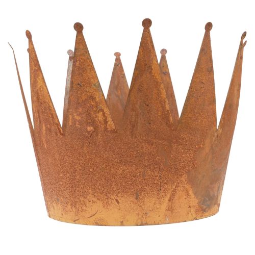 Floristik24 Plant pot rust decorative bowl metal decorative crown vintage Ø30cm
