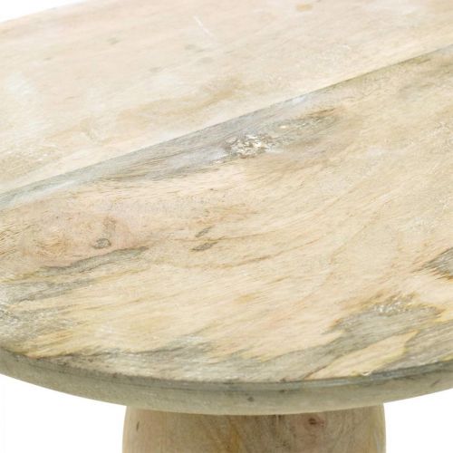 Floristik24 Cake plate, cake tray, natural wood washed white, shabby chic Ø29.5cm H15.5cm