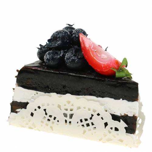 Floristik24 Cake piece chocolate artificial 10cm