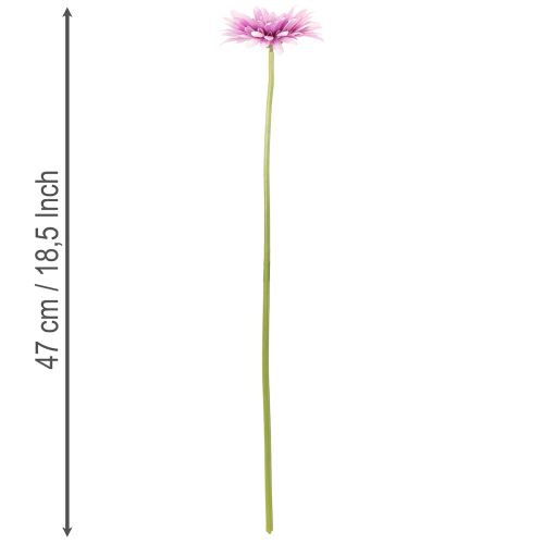 Artificial Gerbera Garden Flowers, Purple, 47cm, 6 Pieces | Floristik24.co.uk