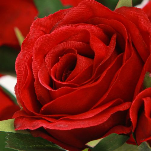 Product Artificial Decoration Roses Bright Red Ø4cm L45cm 3 pcs