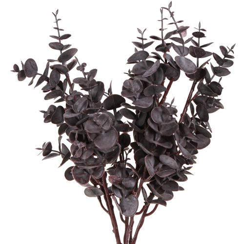 Floristik24 Artificial Eucalyptus Decoration Branches Eucalyptus Violet 38cm 3pcs