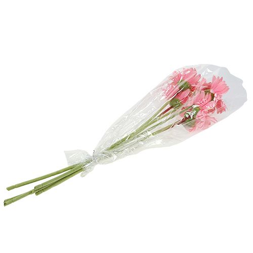 Floristik24 Artificial gerbera pink Ø10cm L53cm 6pcs