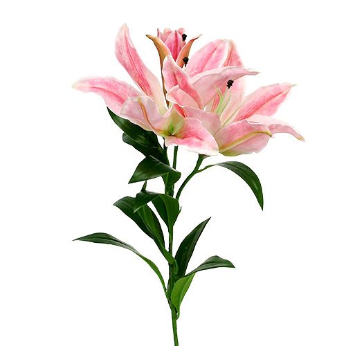 Floristik24 Artificial Lily Pink Real Touch 100cm