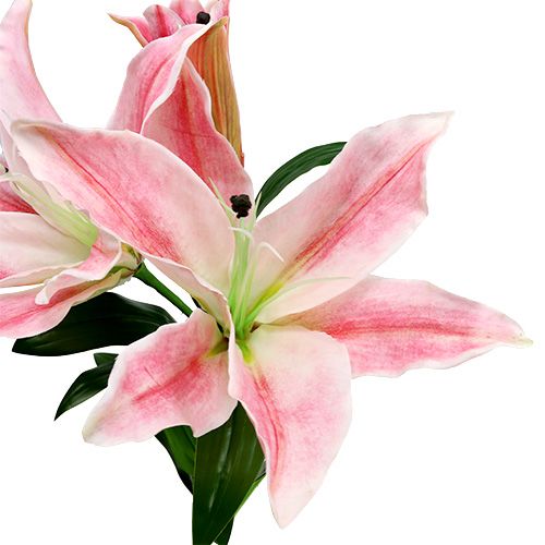 Floristik24 Artificial Lily Pink Real Touch 100cm