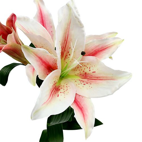 Floristik24 Artificial lily pink with real touch 100cm
