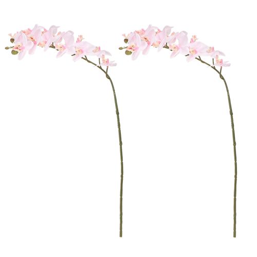 Product Artificial Orchids Light Pink Artificial Flowers Real Touch 58cm 2pcs
