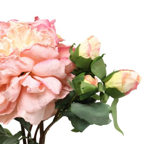 Product Artificial roses flower and buds artificial flower pink 57cm