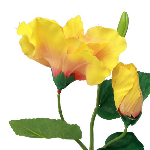 Product Artificial Flowers Hibiscus Yellow 62cm