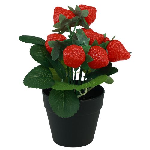 Product Artificial strawberry plant in pot artificial plant 19cm