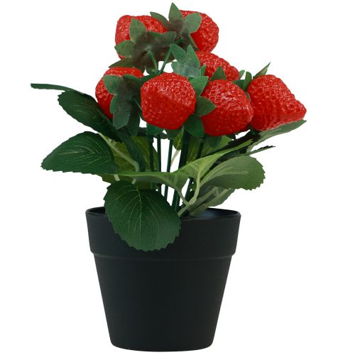 Artificial strawberry plant in pot artificial plant 19cm